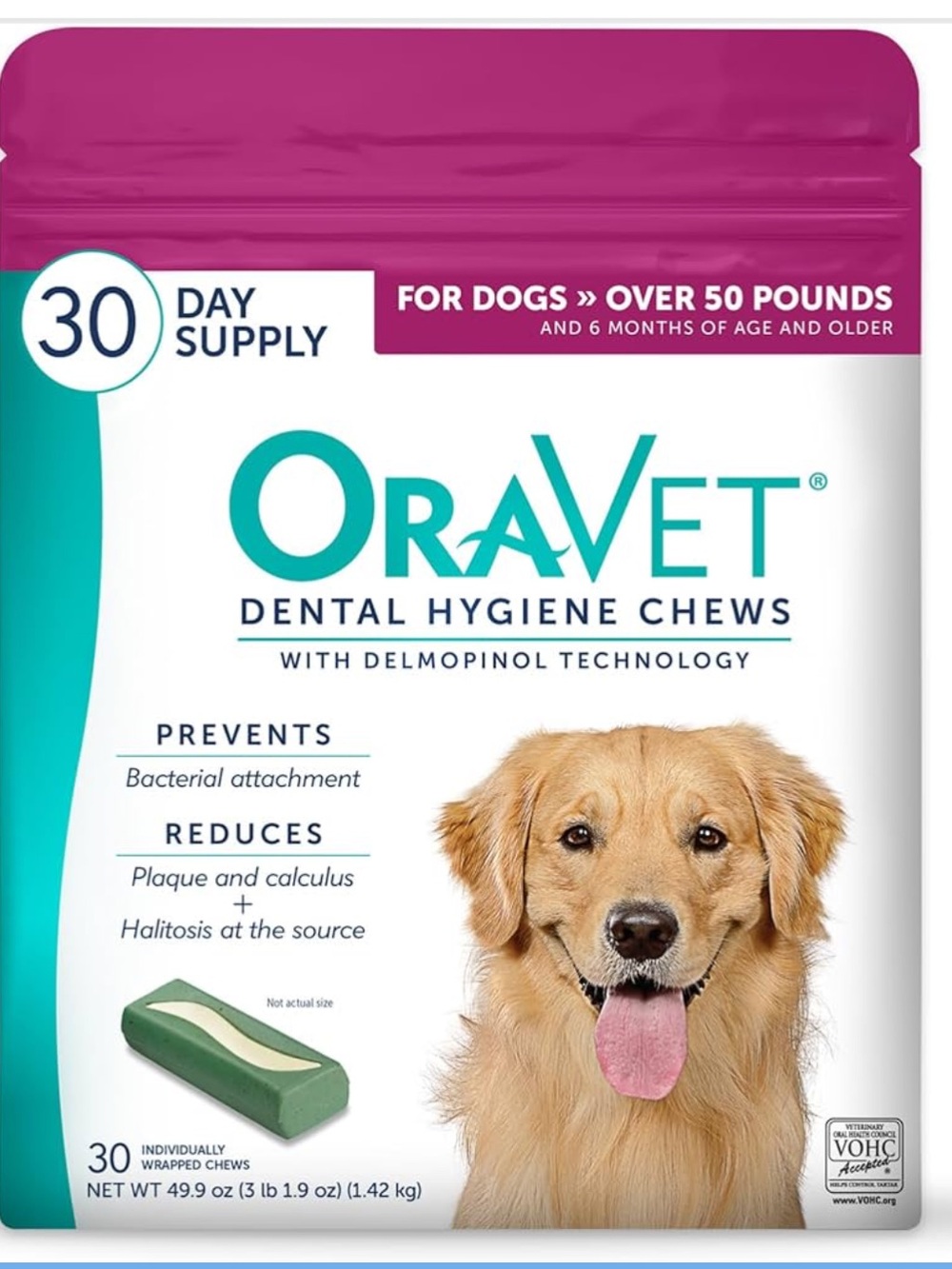 ORAVET Dental Chews for Dogs, Oral Care and Hygiene Chews